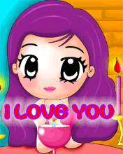 i love you cutie with candles