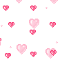 falling pink hearts