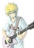 Naruto playing the guitar