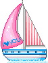 Pink Love Sailboat