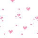 falling pink hearts