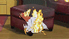 chicken on fire