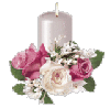 Candle w/rose