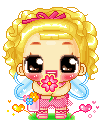 cute kawaii curly blonde girl