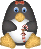Christmas Penguin with Candy Cane