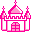 cute kawaii pink castle