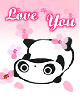 cute kawaii love you tare panda