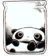 panda in a jar
