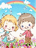 cute kawaii fashion lovers & a rainbow