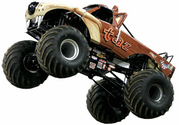 Zach under Taz Monster Truck