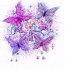 Purple Glittering Butterflies