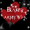 blake's army wife red glitter heart