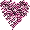 pink zebra heart