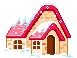 cute kawaii winter house