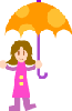 cute girl with umbrella
