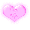 will you be my valentine in a pink blinking heart