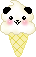 panda in a ice cream cone