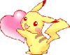 pikachu with heart 