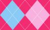 Argyle Pink & Blue 2 Tile