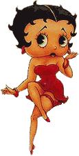 sexy betty Boop sitting with legs crossed