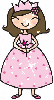 cute princess with pink dress