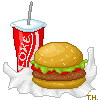 coke and hamburger