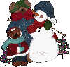 bears with snowman