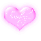 Timothy in a pink blinking heart