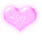 Lexy in a pink blinking heart