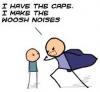 cape swoosh noises